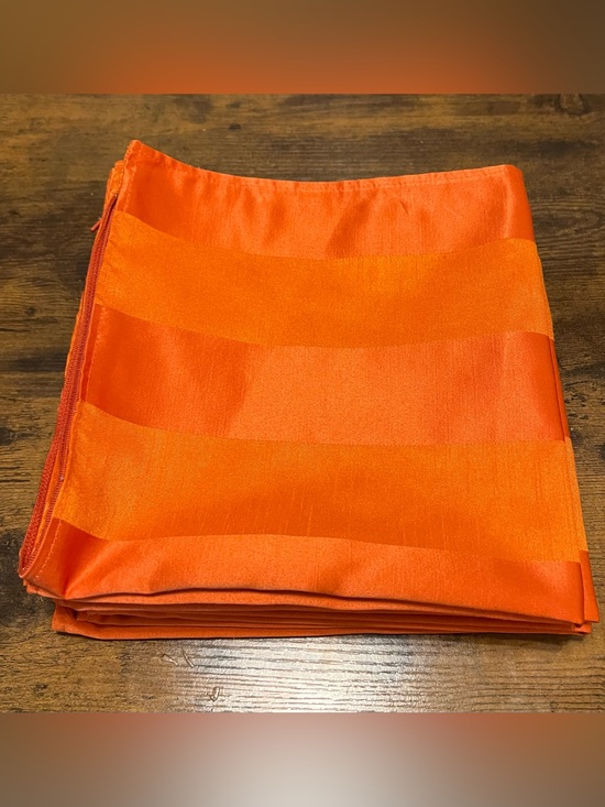 IKEA Other - Set of 5 IKEA Henrika Orange Striped Satin Pillow Covers